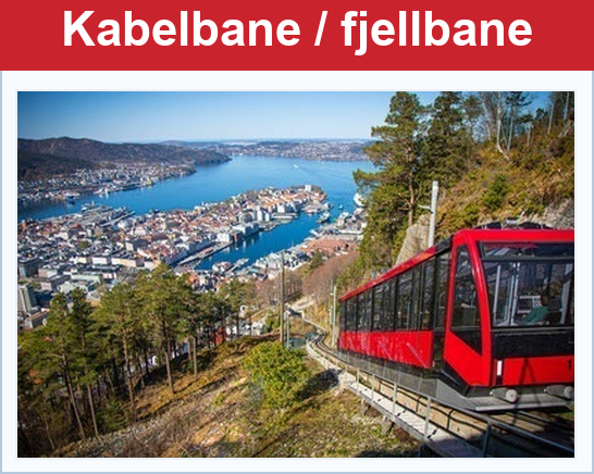 (c) kabelbane og fjellbane