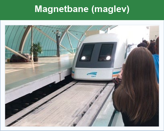 (b) magnetbane (maglev)