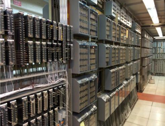 (b) Relay interlocking room