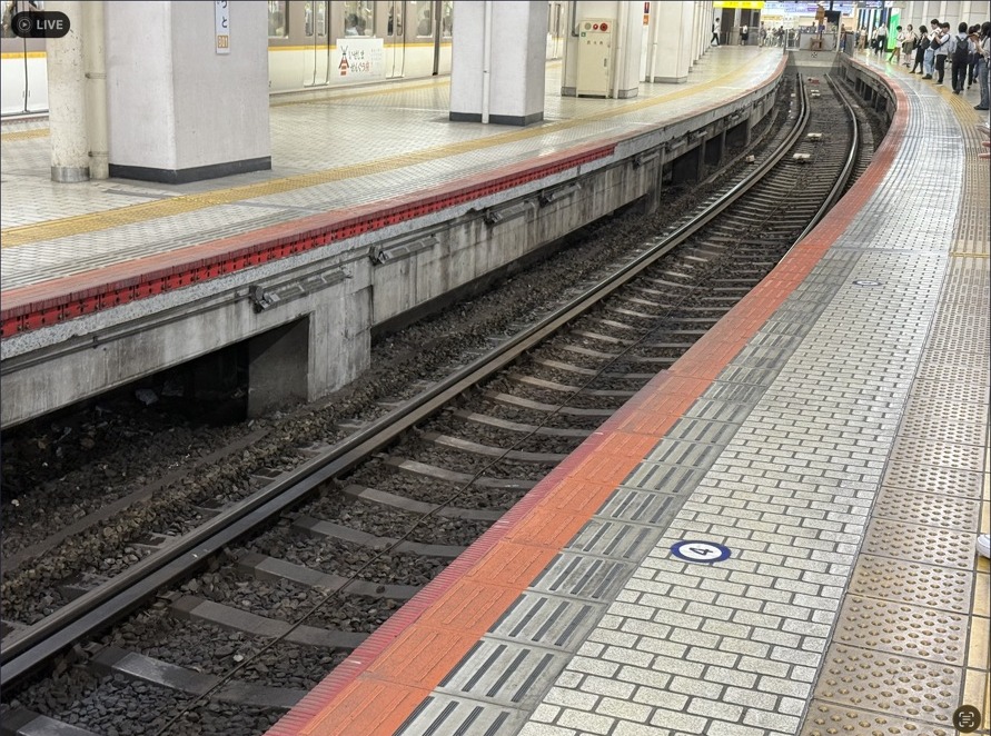 (b) Platform-edge curvature and track alignment in Kyoto