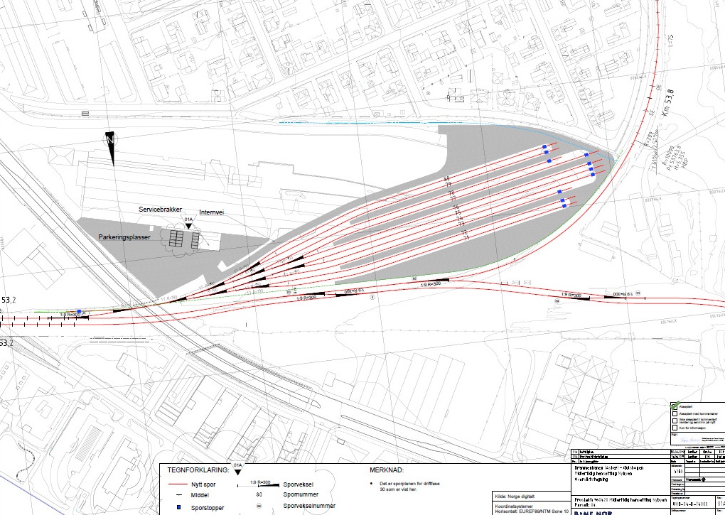(b) Geographical plan: the same functions fitted to the real site.