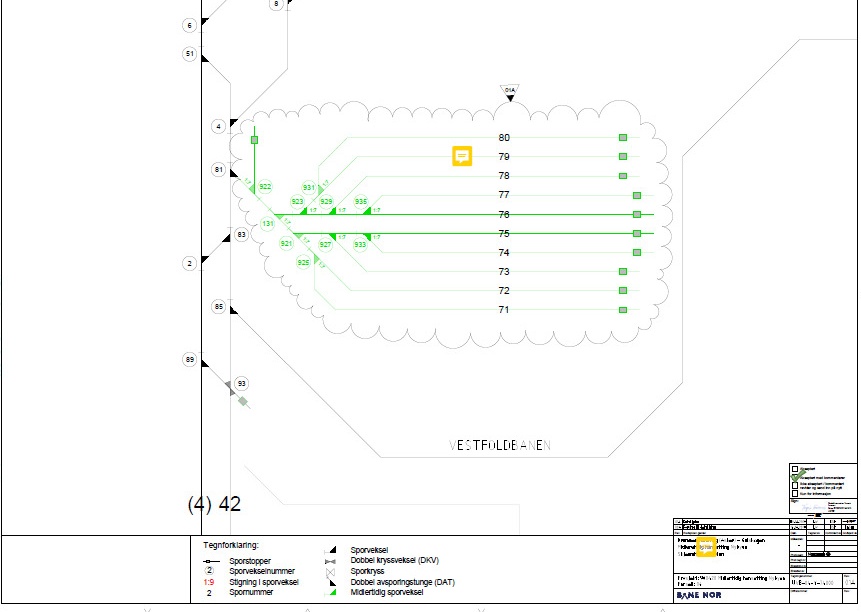(a) Schematic plan: topology and intended stabling tracks.