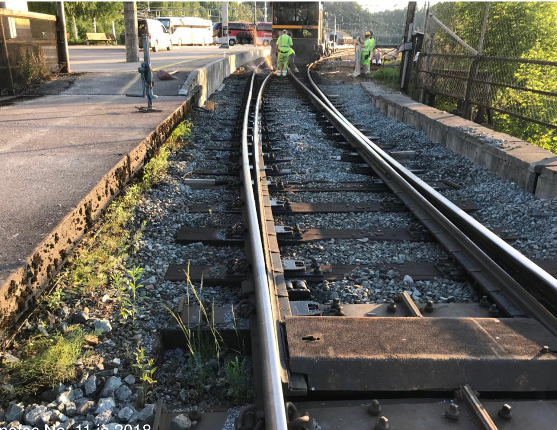 CWR buckling: local loss of lateral track stability.