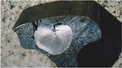 (a) Transverse fatigue defect in the rail head