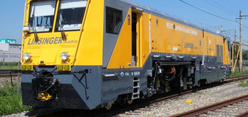 (a) Rail milling train