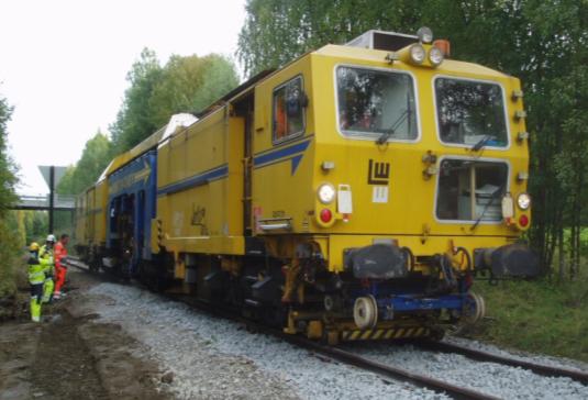(a) Track and switch adjustment machine
